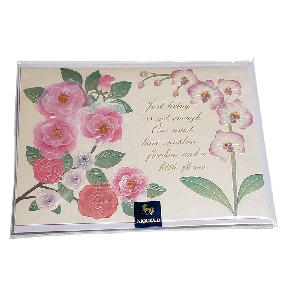 NIQUEA.D Colorful Flowers & Orchid Special Happy Birthday Luxury Card